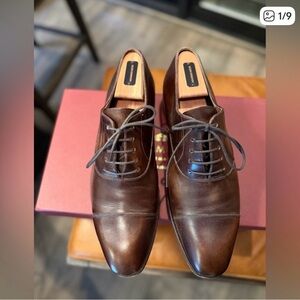 Carmina Rain Last Cap Toe Oxfords • Brown Leather • Men’s 7 / 7.5 UK